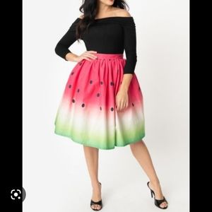 Unique Vintage Watermelon Skirt